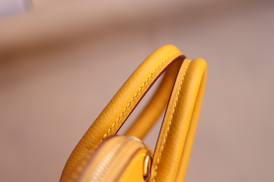 에르메스 미니 볼리드백 앰버 옐로우 금장 에버컬러